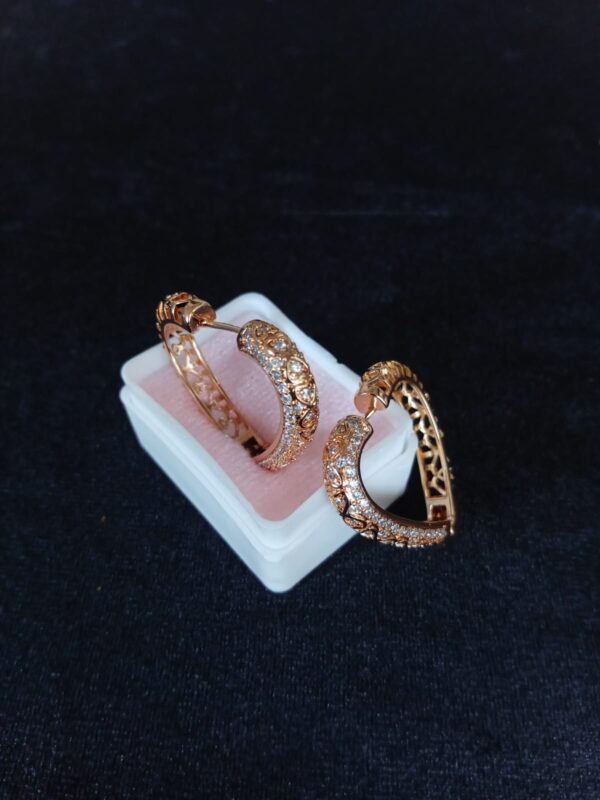 Arracada zirconia oro laminado