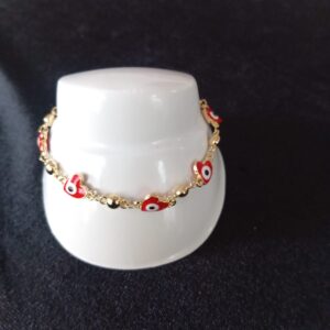 Pulsera ojo turco oro laminado