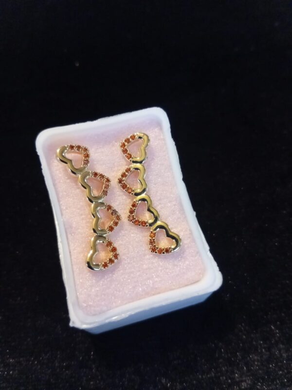 Arete trepador oro laminado