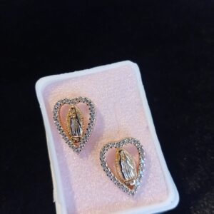 Arete poste mariposa oro laminado