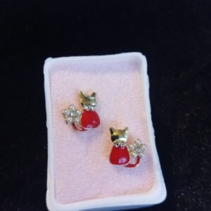 Arete poste mariposa oro laminado