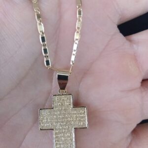 Cruz mediana oro laminado