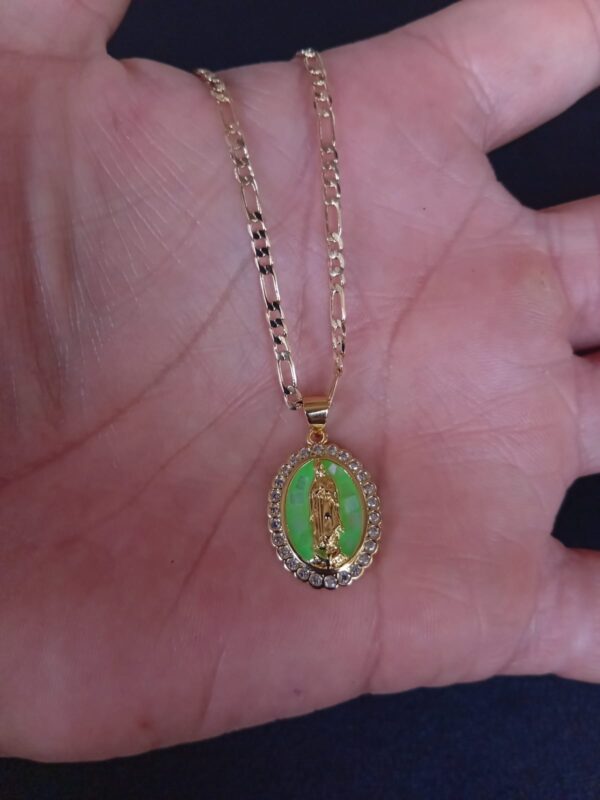 Medalla zirconia oro laminado