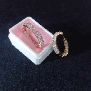 Arracada zirconia oro laminado