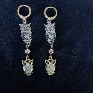 Arete largo oro laminado