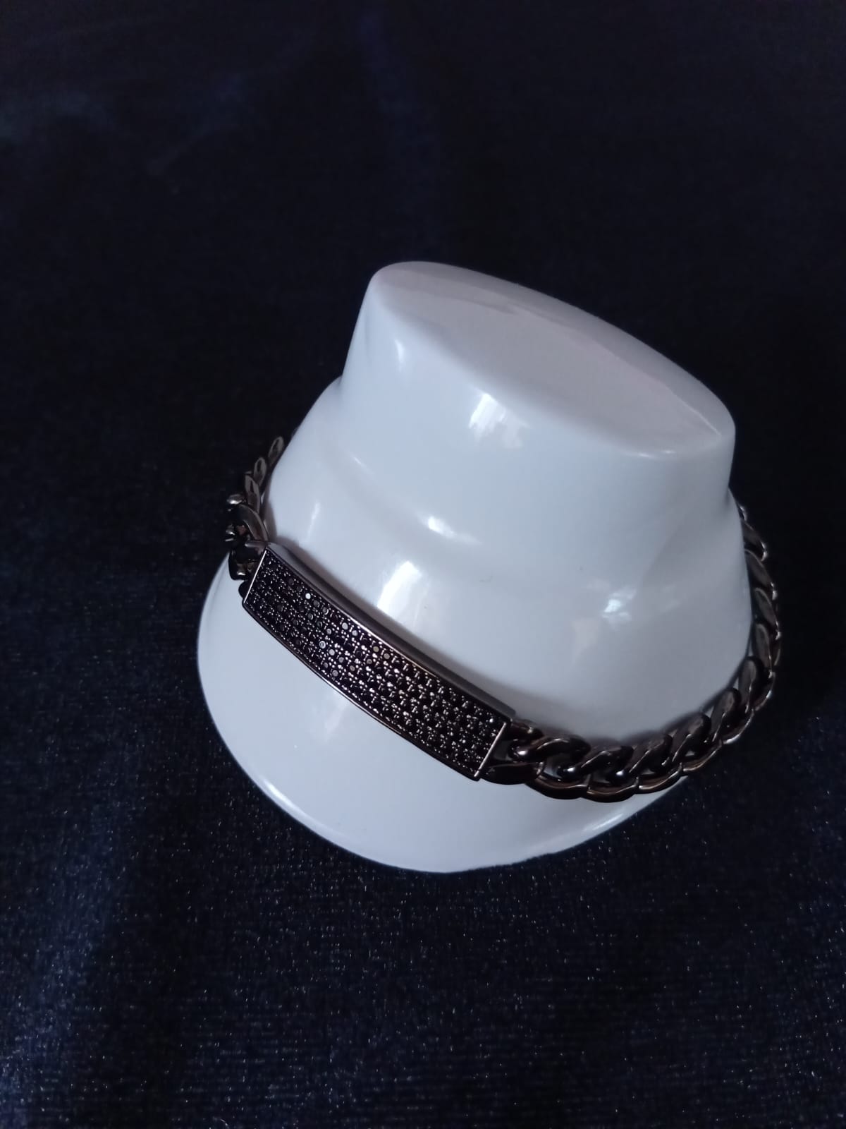 Esclava con zirconia oro laminado