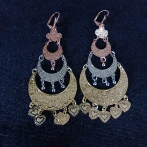 Arete largo oro laminado