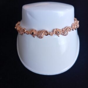 Pulsera zirconia oro laminado