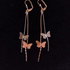 Arete largo oro laminado