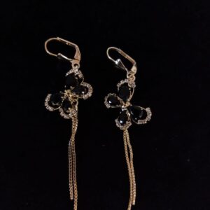 Arete largo oro laminado