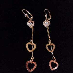 Arete largo oro laminado