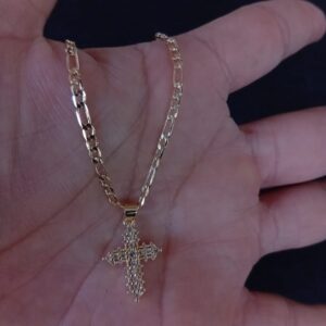 Cruz chica oro laminado
