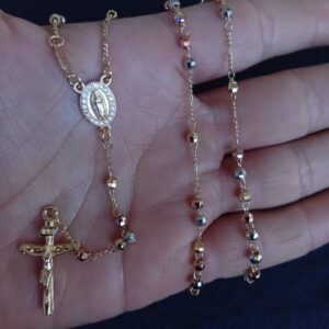 Rosario oro laminado florentino