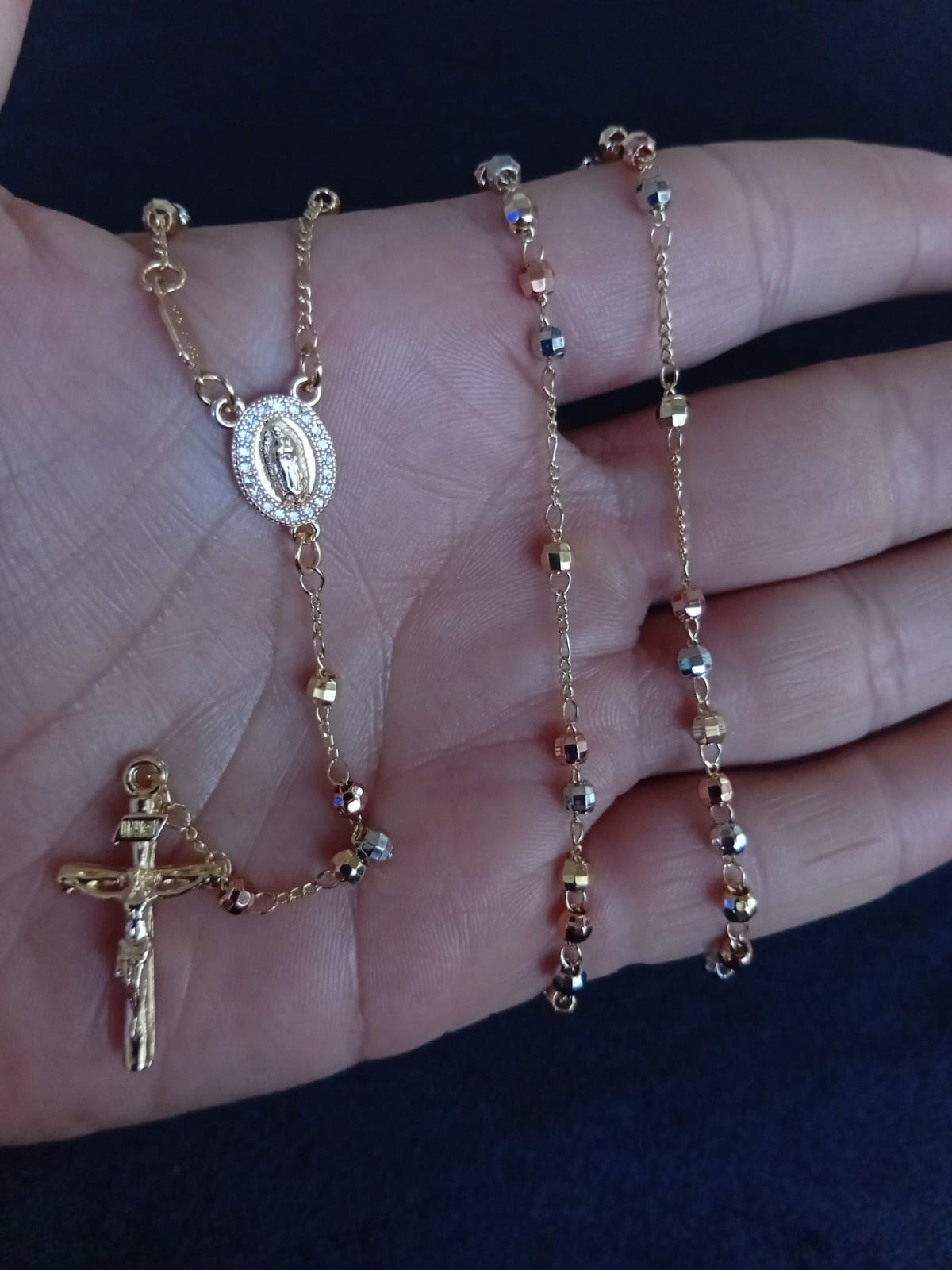 Rosario oro laminado florentino