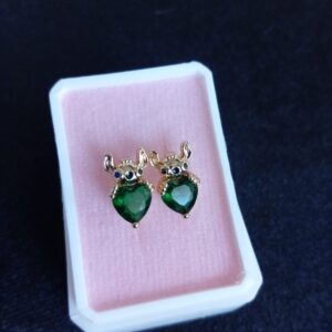 Arete poste mariposa oro laminado