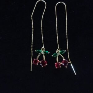 Arete largo oro laminado