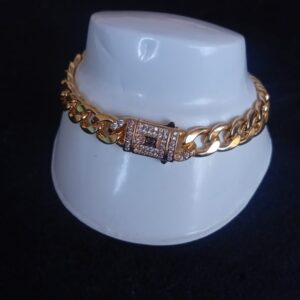Pulsera gruesa oro laminado