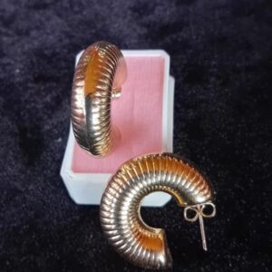 Arete chunky oro laminado