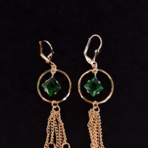 Arete largo oro laminado