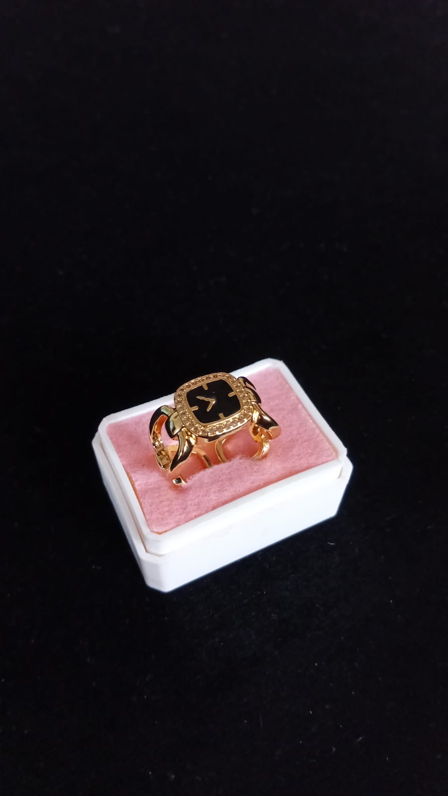 Anillo tendencia oro laminado