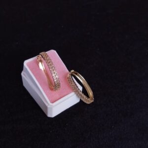 Arracada zirconia oro laminado
