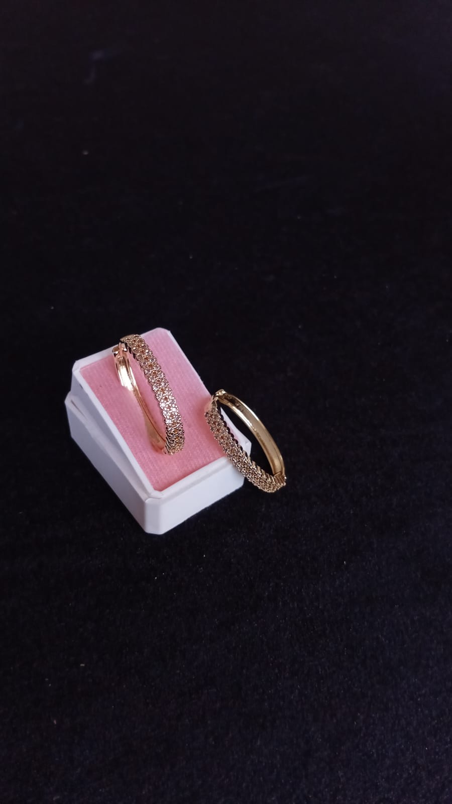 Arracada zirconia oro laminado