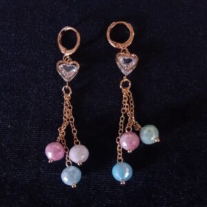 Arete largo oro laminado