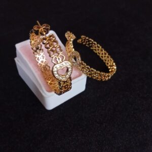 Arracada zirconia oro laminado