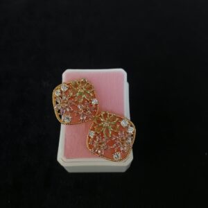 Arete poste mariposa oro laminado