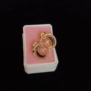Arete poste mariposa oro laminado