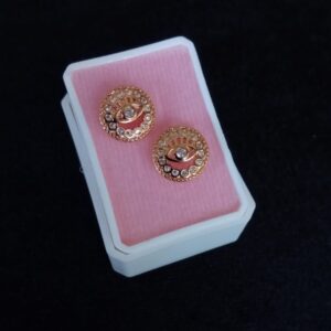 Arete poste mariposa oro laminado