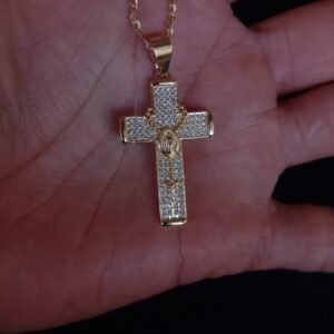 Cruz mediana oro laminado