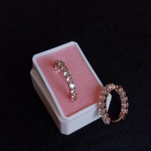 Arracada zirconia oro laminado