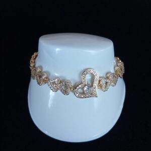 Pulsera zirconia oro laminado