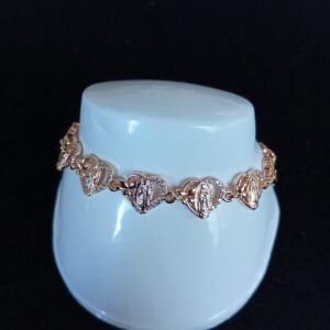 Pulsera zirconia oro laminado
