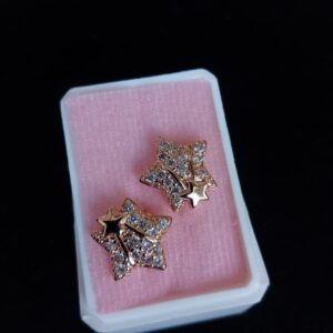 Arete poste mariposa oro laminado