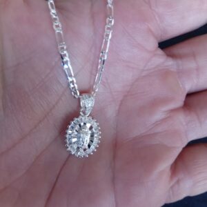 Medalla Zirconia oro laminado