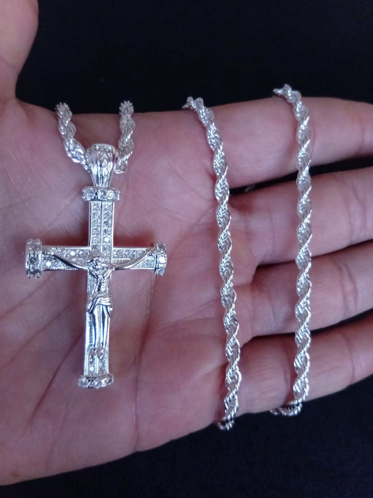 Cristo grande oro laminado