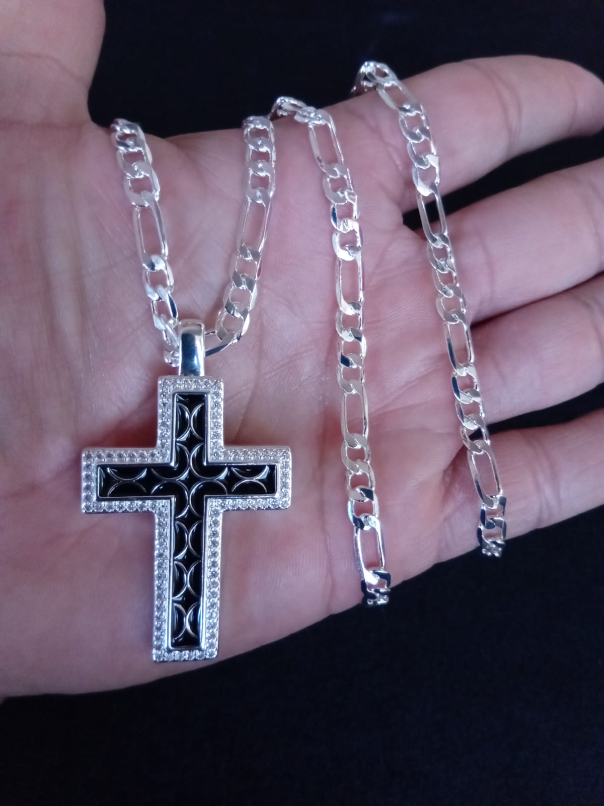 Cruz grande oro laminado