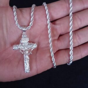 Cruz grande oro laminado