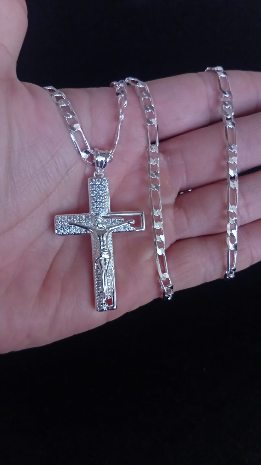 Cruz grande oro laminado