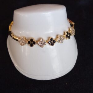 Pulsera Zirconia oro laminado