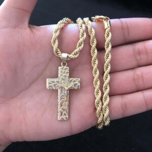 Cristo grande oro laminado