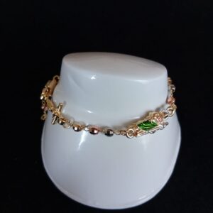 Pulsera denario oro laminado