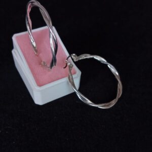 Arracada gruesa plata .925