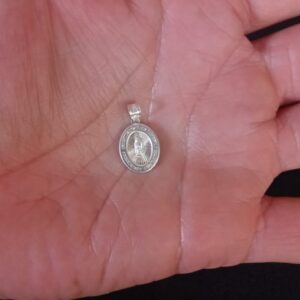 Medalla zirconia plata .925