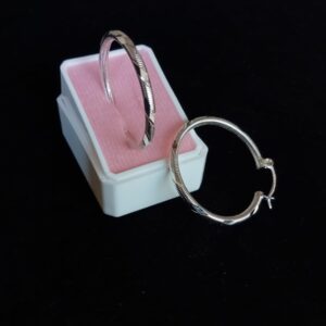 Arracada gruesa plata .925