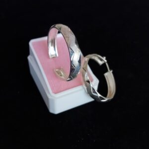 Arracada gruesa plata .925