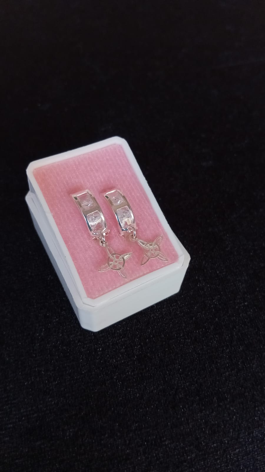 Arracada huggis plata .925