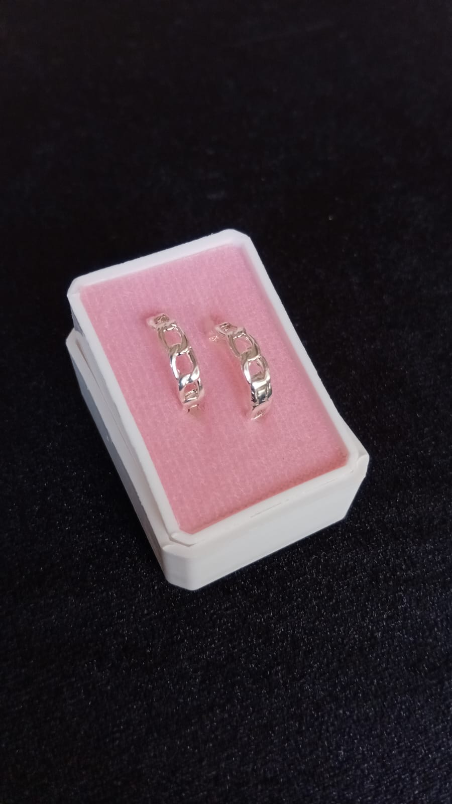 Arracada huggis plata .925